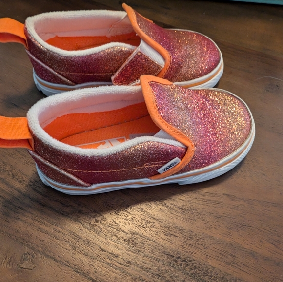 Vans Slip On V Glitter Shoes, Toddler Size 6 - Picture 5 of 9